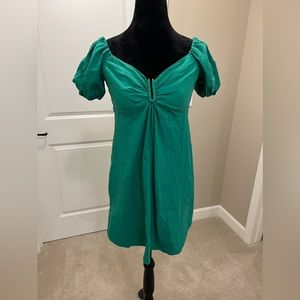 A.L.C. green mini off the shoulder dress, women’s size 4